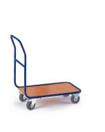 Magazinwagen mit Querrohr und Ladefläche aus Holzwerkstoffplatte (MDF) Buchedekor