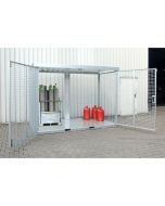 Gasflaschencontainer mit Tränenblechboden