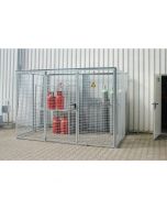 Gasflaschencontainer ohne Dach mit Flügeltor