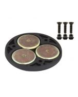 Verbundstoff Magnet-Basis für runde Basisplatten - 3 Magnete und Schrauben inklusive
