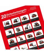 Dieses Plakat erinnert Ihre Mitarbeiter täglich an die richtigen Verhaltensweisen beim Umgang mit dem Stapler.