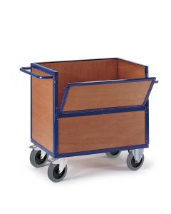 Holzkastenwagen mit abklappbarer Vordertür