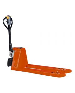 Der Semi-elektrische Hubwagen EHW 20 Eco Semi vereint die Vorteile von Handgabelhubwagen und Elektrohubwagen.