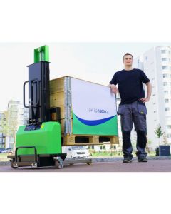 Der Innolift hebt für Sie Lasten bis 1.000 kg bis auf über einen Meter hoch.