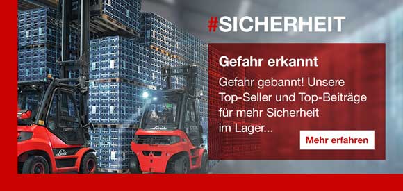 Sicherheit-in-der-Intralogistik-Logistik-XTRA Produkte und Tipps für mehr Sicherheit in Ihrer Intralogistik finden Sie in unserer Themenwelt.